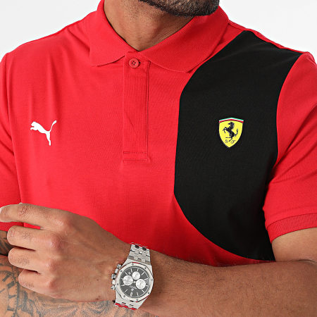 Puma - Polo Manches Courtes Ferrari Fanwear Classic 701223470 Rouge Noir