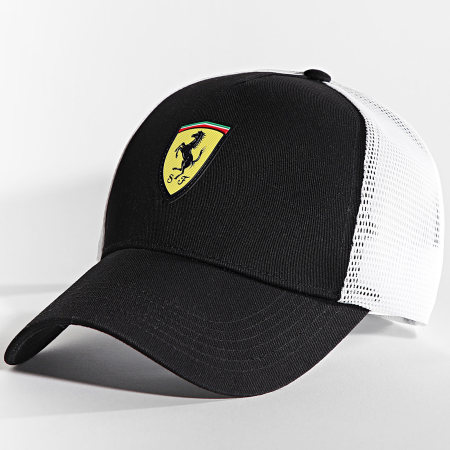 Puma - Gorra Trucker Ferrari 701223487 Negro Blanco