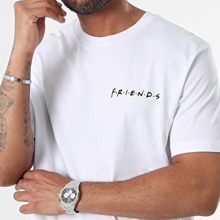 Friends - Tee Shirt Oversize Large But First Coffee Back Blanc
