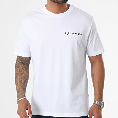 Friends - Tee Shirt Oversize Large But First Coffee Back Blanc