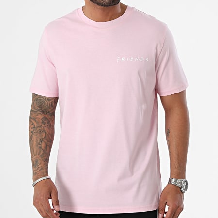 Friends - Tee Shirt Oversize Large But First Coffee Back Rose