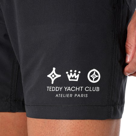 Teddy Yacht Club - Short De Bain Atelier Paris Noir Blanc