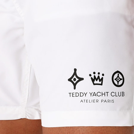 Teddy Yacht Club - Short De Bain Atelier Paris Blanc Noir