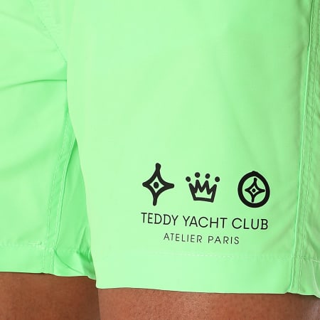 Teddy Yacht Club - Atelier Paris Pantaloncini da bagno verde fluo nero