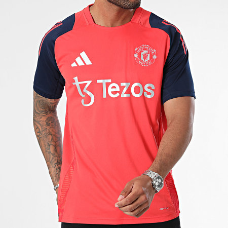 Adidas Sportswear - Maglietta Manchester United IT2011 Rosso Argento