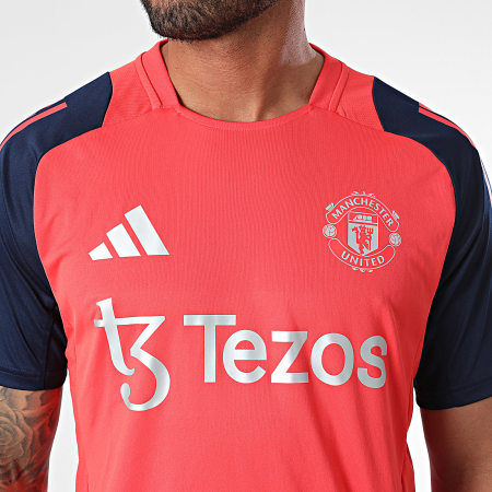 Adidas Sportswear - Tee Shirt Manchester United IT2011 Rouge Argenté