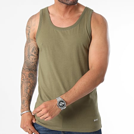 BOSS - Set van 3 tanktops 50517863 Zwart Marine Groen Khaki