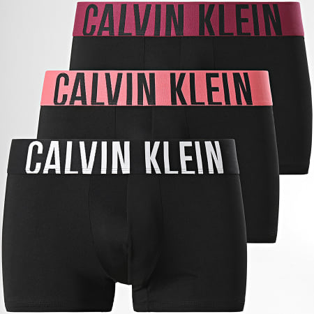 Calvin Klein - Juego De 3 Boxers Tronco NB3775A Negro Rosa Morado