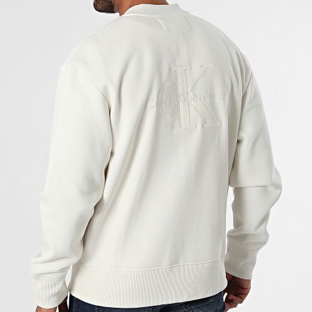 Calvin Klein - 5915 Sudadera blanca con cremallera