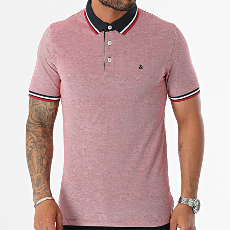 Jack And Jones - Paulos Polo Korte Mouw Heide Rood