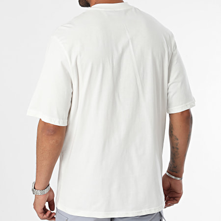 KZR - Set di maglietta con taschino e pantaloncini cargo bianco e grigio