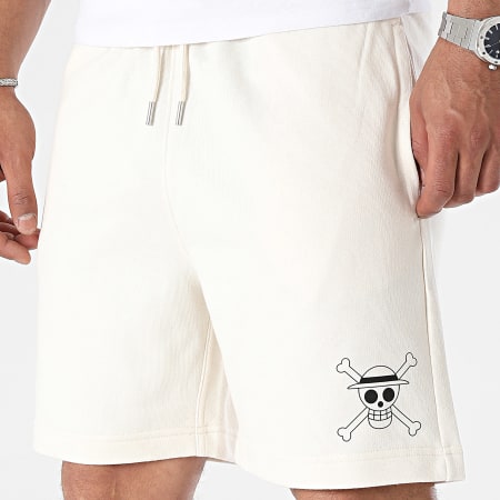 One Piece - Pantaloncini da jogging Mugiwara beige