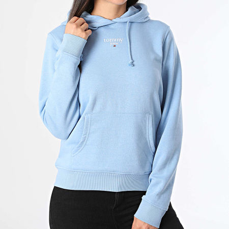 Tommy Jeans - Dames Essential Logo Hoody 8378 Lichtblauw