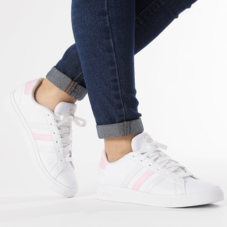Adidas Sportswear - Scarpe da ginnastica Grand Court 2.0 K Donna IH4886 Footwear White Jade Pink