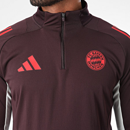 Adidas Sportswear - Tee Shirt Manches Longues A Bandes Bayern Munich IS9941 Bordeaux