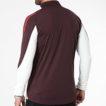Adidas Sportswear - Tee Shirt Manches Longues A Bandes Bayern Munich IS9941 Bordeaux