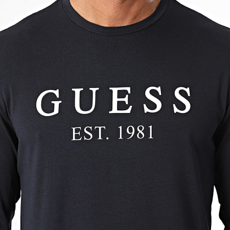 Guess - Maglietta a maniche lunghe U4RI11-K6YW0 Blu navy