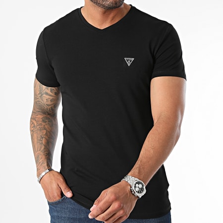 Guess - Juego de 2 camisetas con cuello en V U97G03-KCD31 Negro