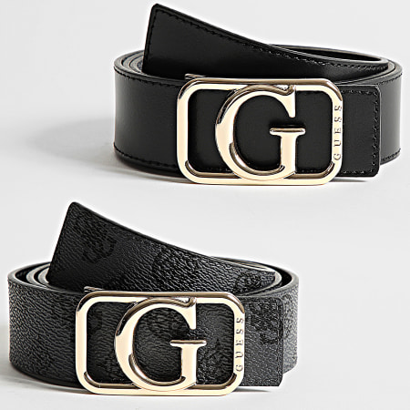 Guess - Omkeerbare damesriem BW9151 Zwart Grijs Houtskool