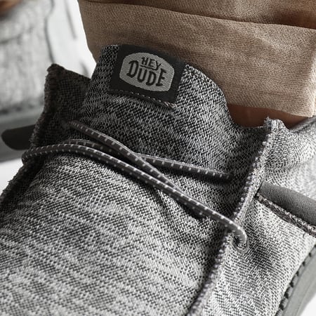 Hey Dude Chaussures Wally Sport Knit 40536 Charcoal LaBoutiqueOfficielle