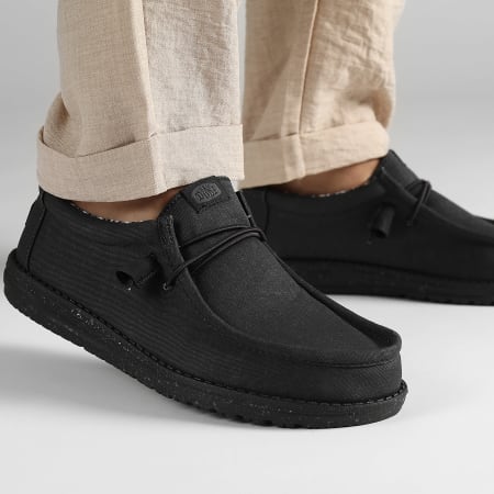 Mocassini Wally in tela elasticizzata neri