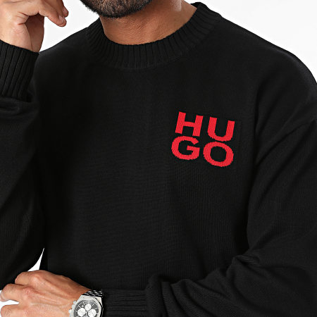 HUGO - Jersey San Cassiano 50516617 Negro