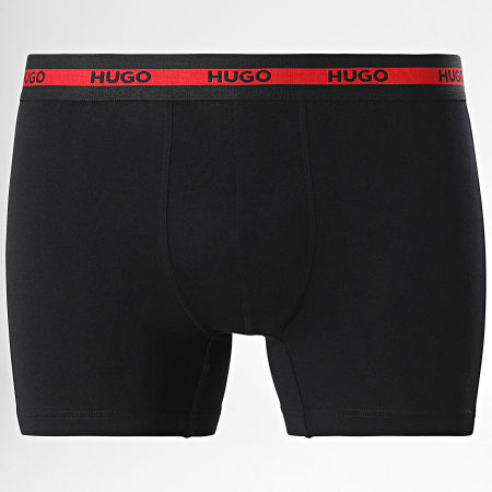 HUGO - Juego de 3 Tripl Planet Boxers 50520475 Negro Rojo Verde Caqui