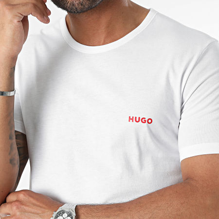 HUGO - Lote de 3 camisetas 50480088 Blanco Negro Naranja