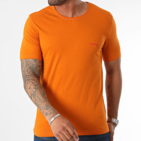 HUGO - Lote de 3 camisetas 50480088 Blanco Negro Naranja