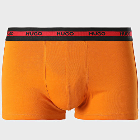 HUGO - Lote de 3 Boxers 50517883 Negro Blanco Naranja