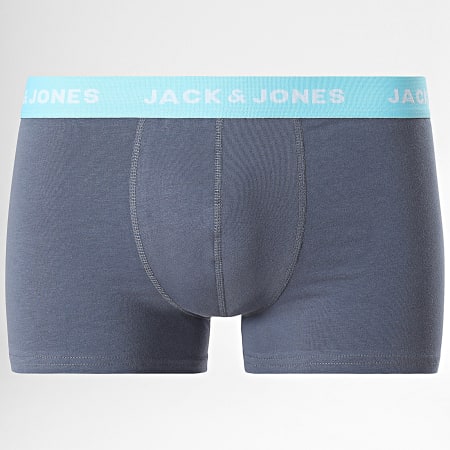 Jack And Jones - Set di 12 boxer Hawaii blu navy grigio blu verde giallo floreale