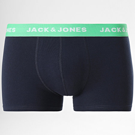 Jack And Jones - Set van 12 marineblauwe grijsgroene geel gebloemde Hawaï boxershorts