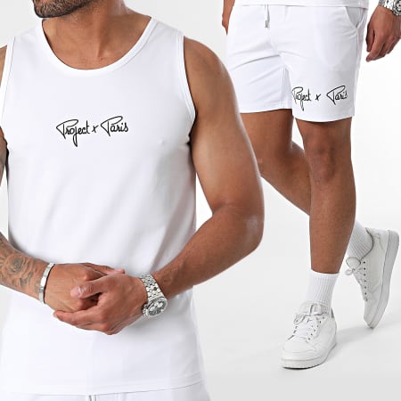 Project X Paris - Conjunto de camiseta de tirantes y pantalón corto 2310046 2340014 Blanco