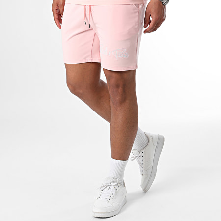 Project X Paris - Conjunto de camiseta rosa y pantalón corto de jogging