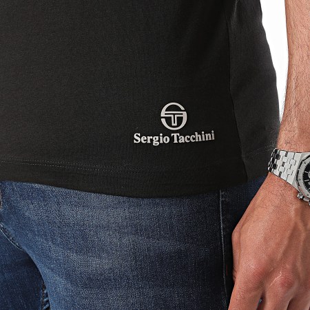 Sergio Tacchini - Set di 2 magliette con scollo a V 39490236 Nero