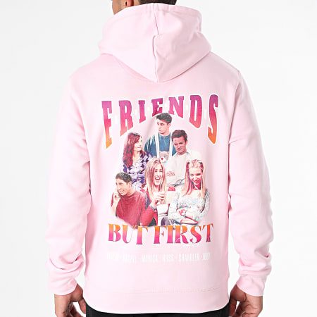 Friends - But First Coffee Back Sudadera con capucha rosa