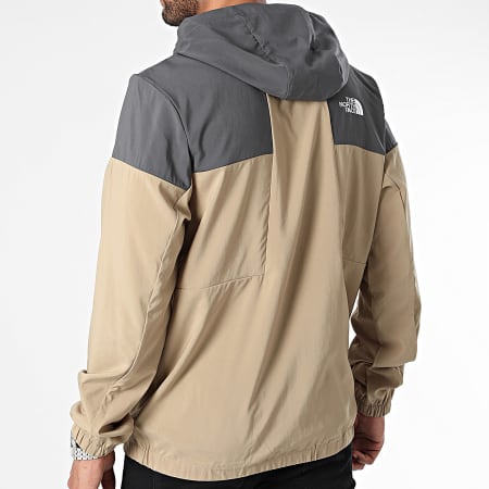 The North Face - Wind Track A87J2 Beige Zwart Hooded Zip Jacket