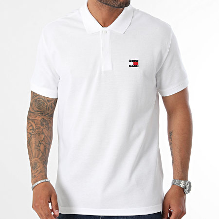 Tommy Jeans - Badge Polo met korte mouwen 8314 Wit