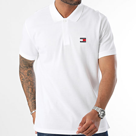 Tommy Jeans - Badge Polo met korte mouwen 8314 Wit