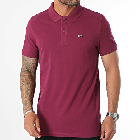 Tommy Jeans - Polo Slim a manica corta 8312 Prugna