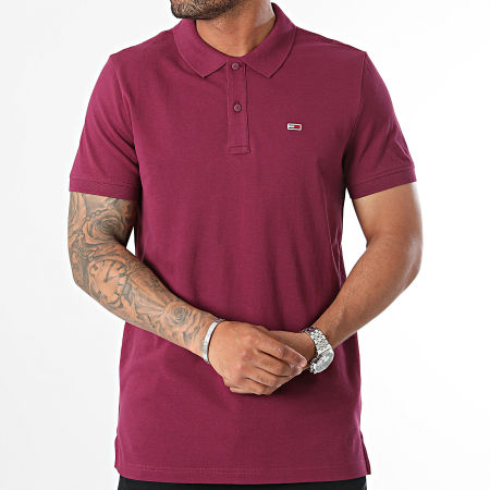 Tommy Jeans - Polo Slim a manica corta 8312 Prugna