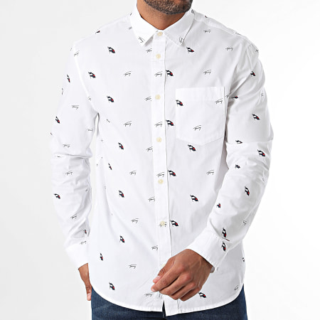 Tommy Jeans - Critter 9521 Shirt Met Lange Mouwen Wit