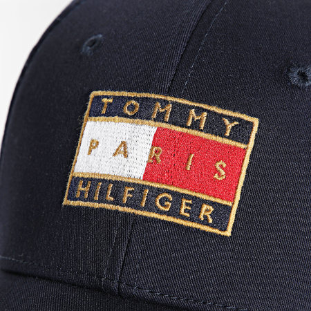 Tommy Hilfiger - Cappello a 6 pannelli Flag Paris 3136 blu navy