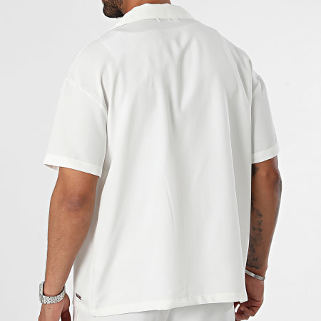 Zelys Paris - Set camicia bianca a maniche corte e pantaloncini da jogging Mir