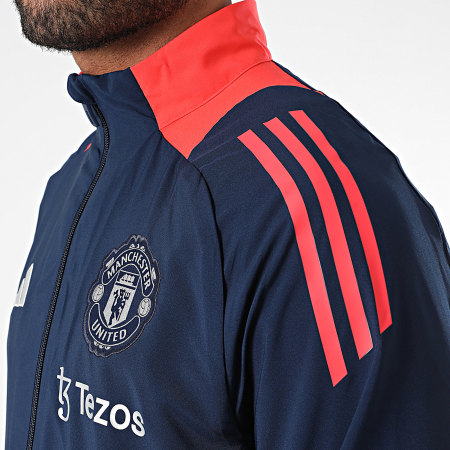 Adidas Sportswear - Giacca con zip Manchester United IT2001 blu navy