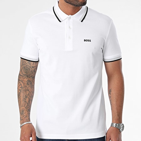 BOSS - Polo Manches Courtes Paddy 50469055 Blanc
