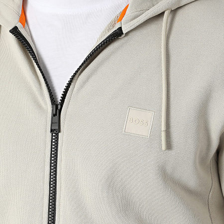 BOSS - Hoodie met rits Zetalky 50508578 Beige