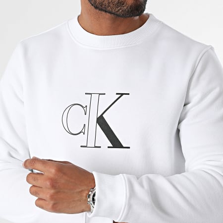 Calvin Klein - Sudadera cuello redondo 6034 Blanco