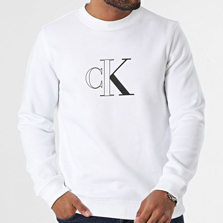 Calvin Klein - Sudadera cuello redondo 6034 Blanco