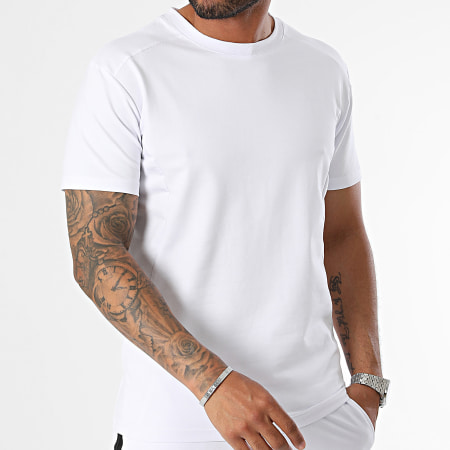 Classic Series - Conjunto de camiseta blanca y pantalón corto de jogging